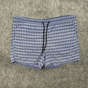 Paul Smith Shorts Mens Large Blue Geometric Circle Print Swim Trunks